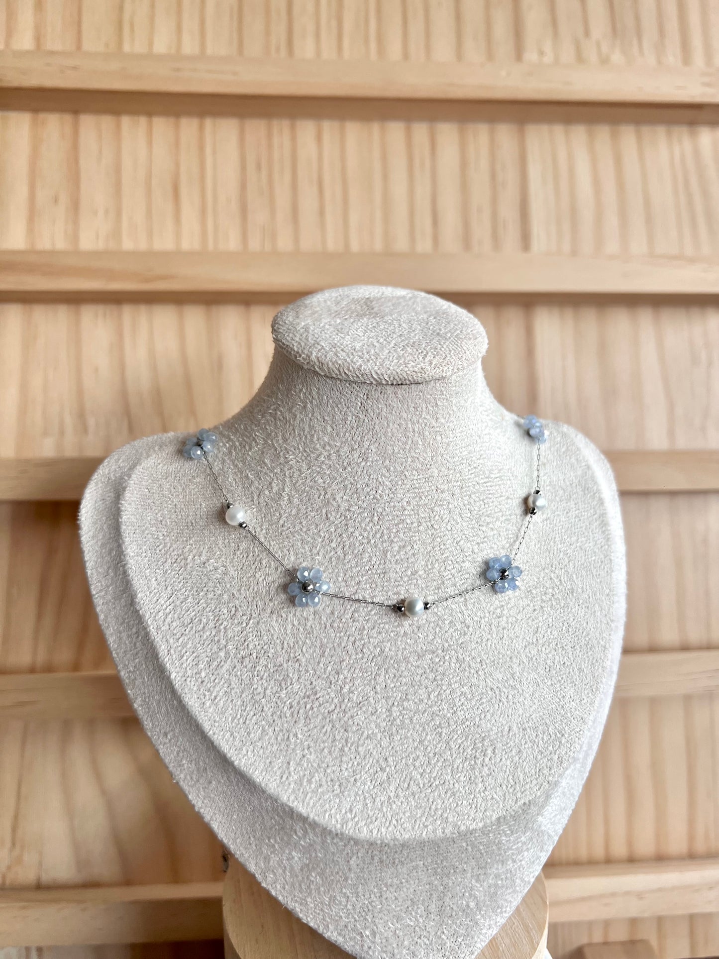 Flower Beaded Necklaces Stainless Steel