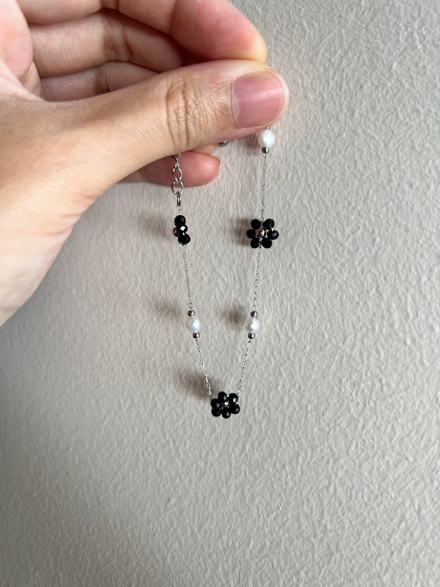 Multiple Flower Beaded Bracelets Stainless Steel