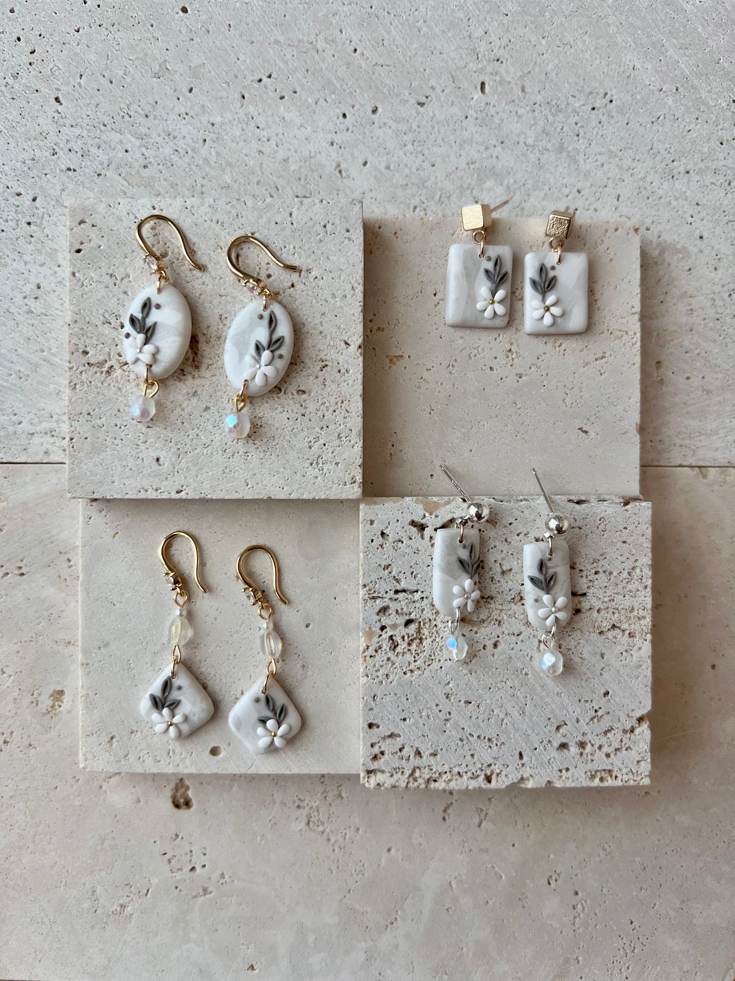Stoney Floral Dangles