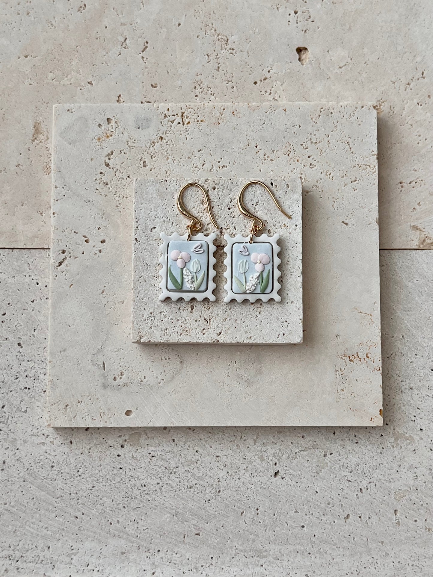Pastel Floral Stamp Dangles