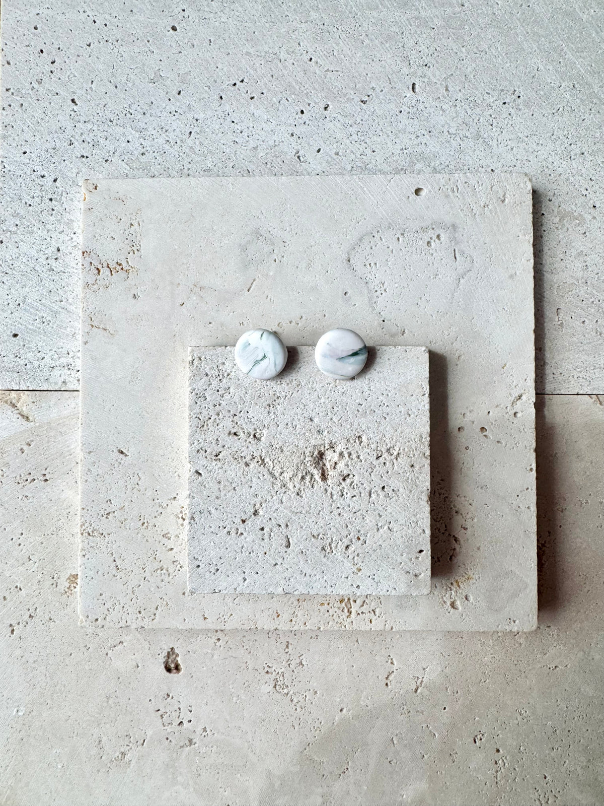 Blue Marbly Studs