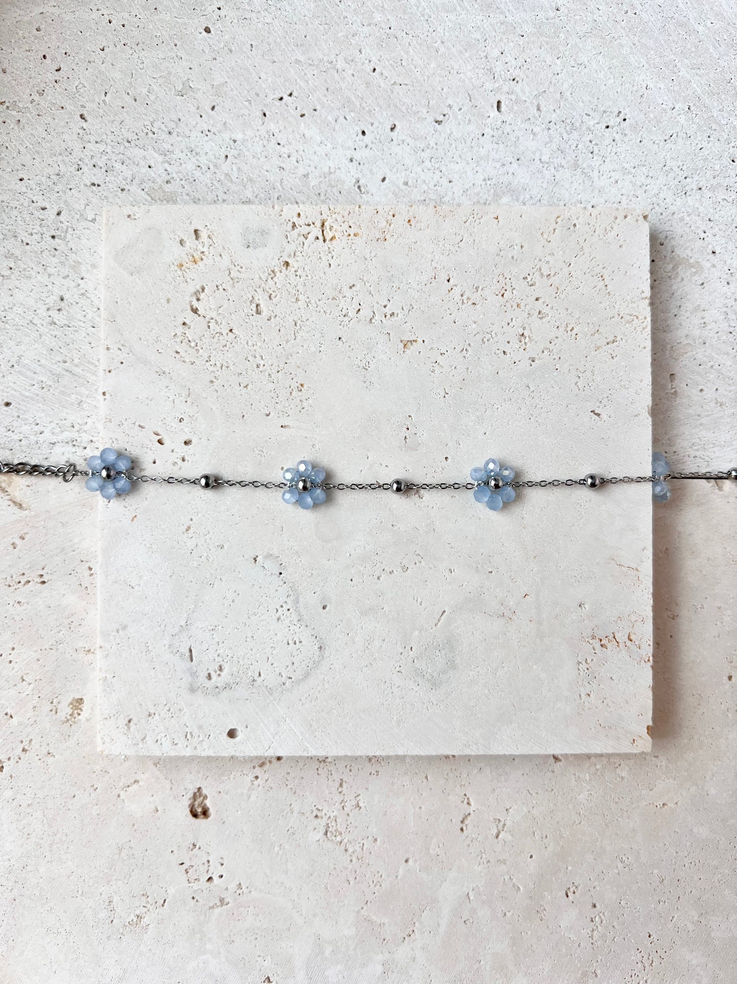 Multiple Flower Beaded Bracelets Stainless Steel