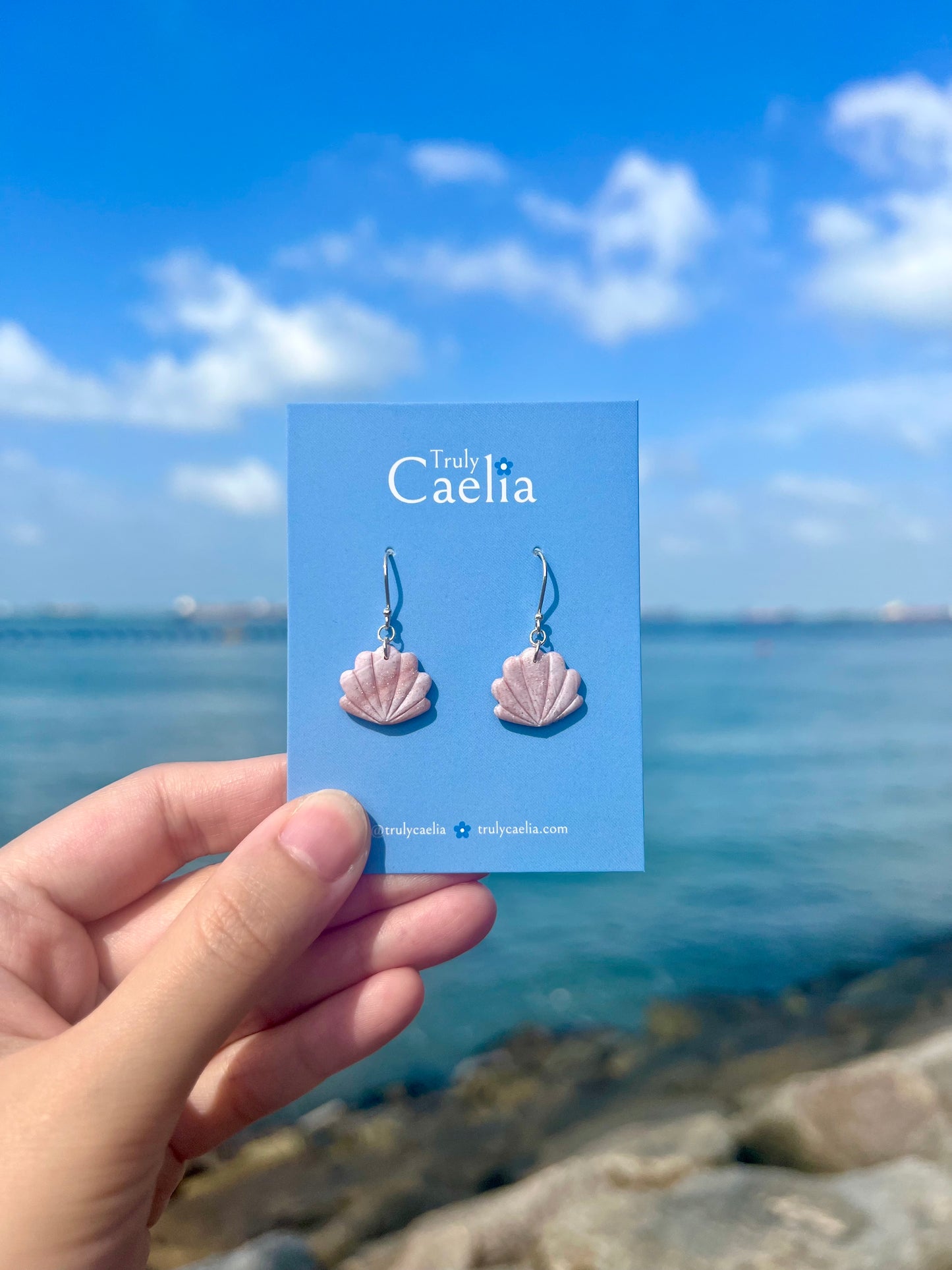 Rose Gold Seashells Dangles
