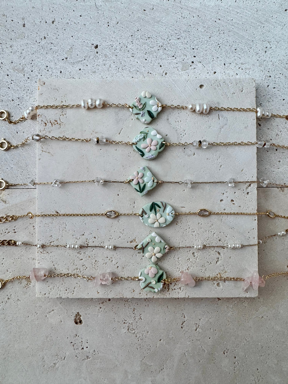 Green Flowers Bracelet