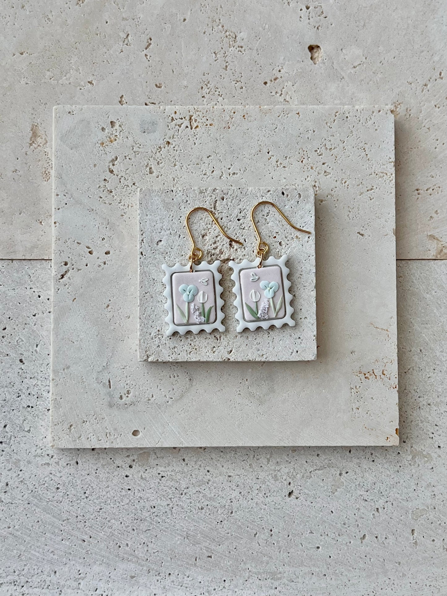 Pastel Floral Stamp Dangles