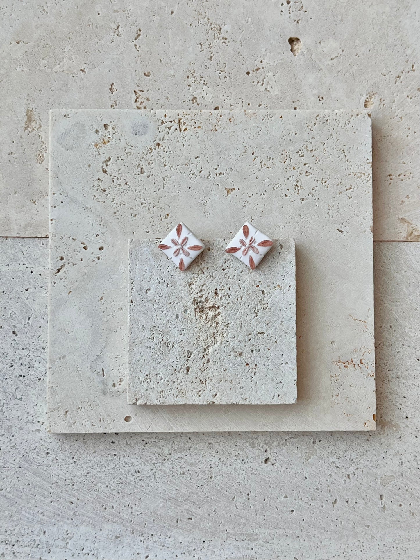 Rose Gold Tile Studs