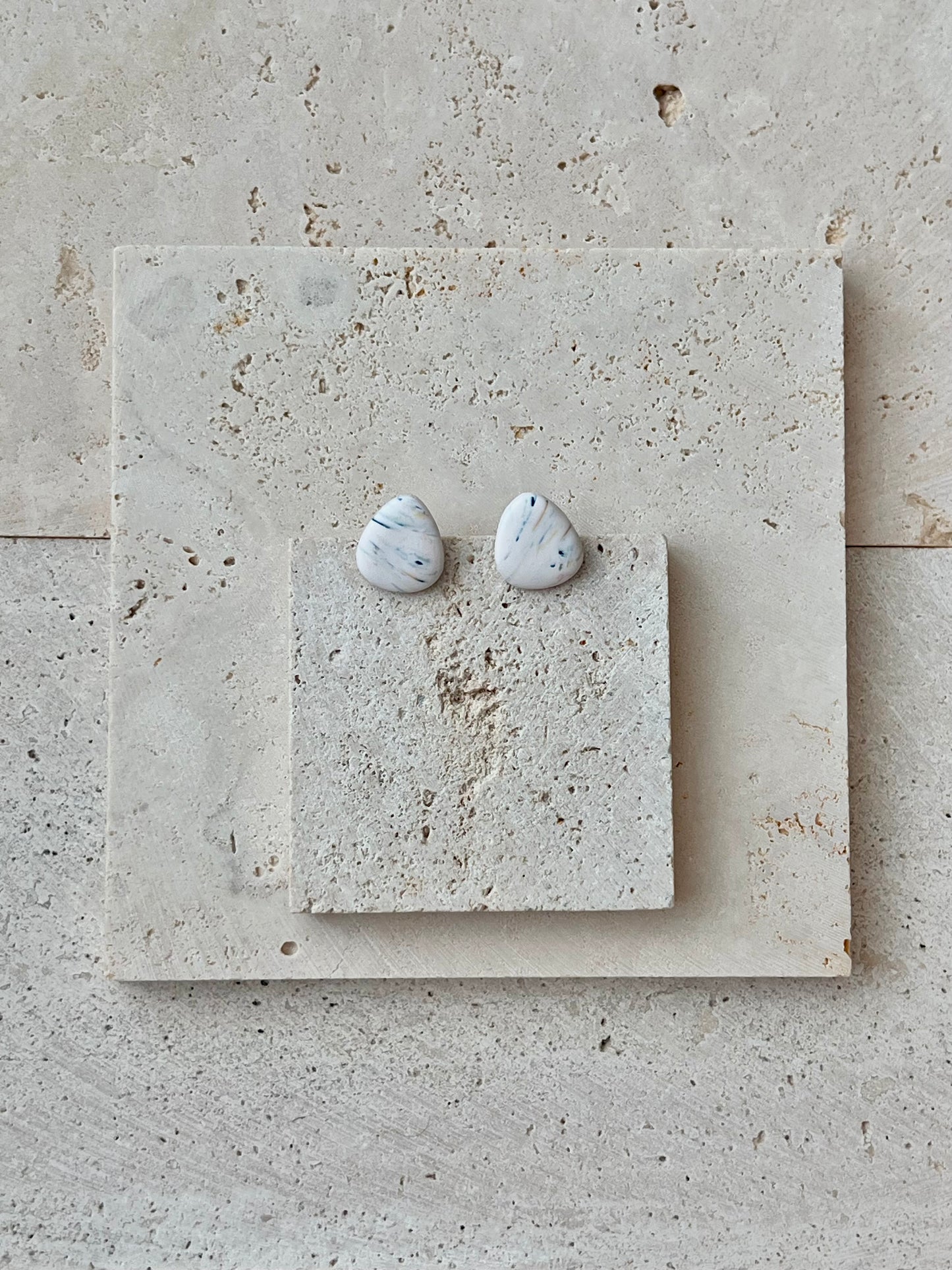Blue Marbly Studs
