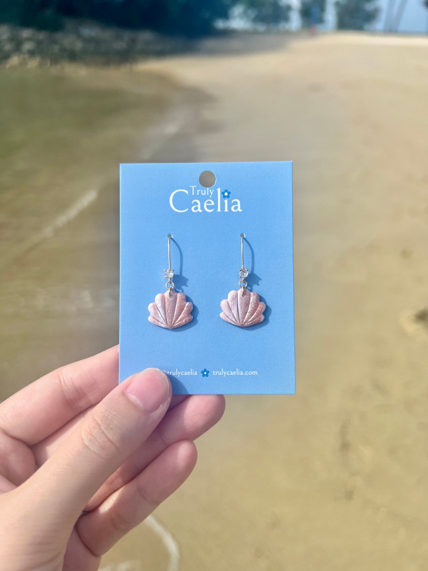 Rose Gold Seashells Dangles