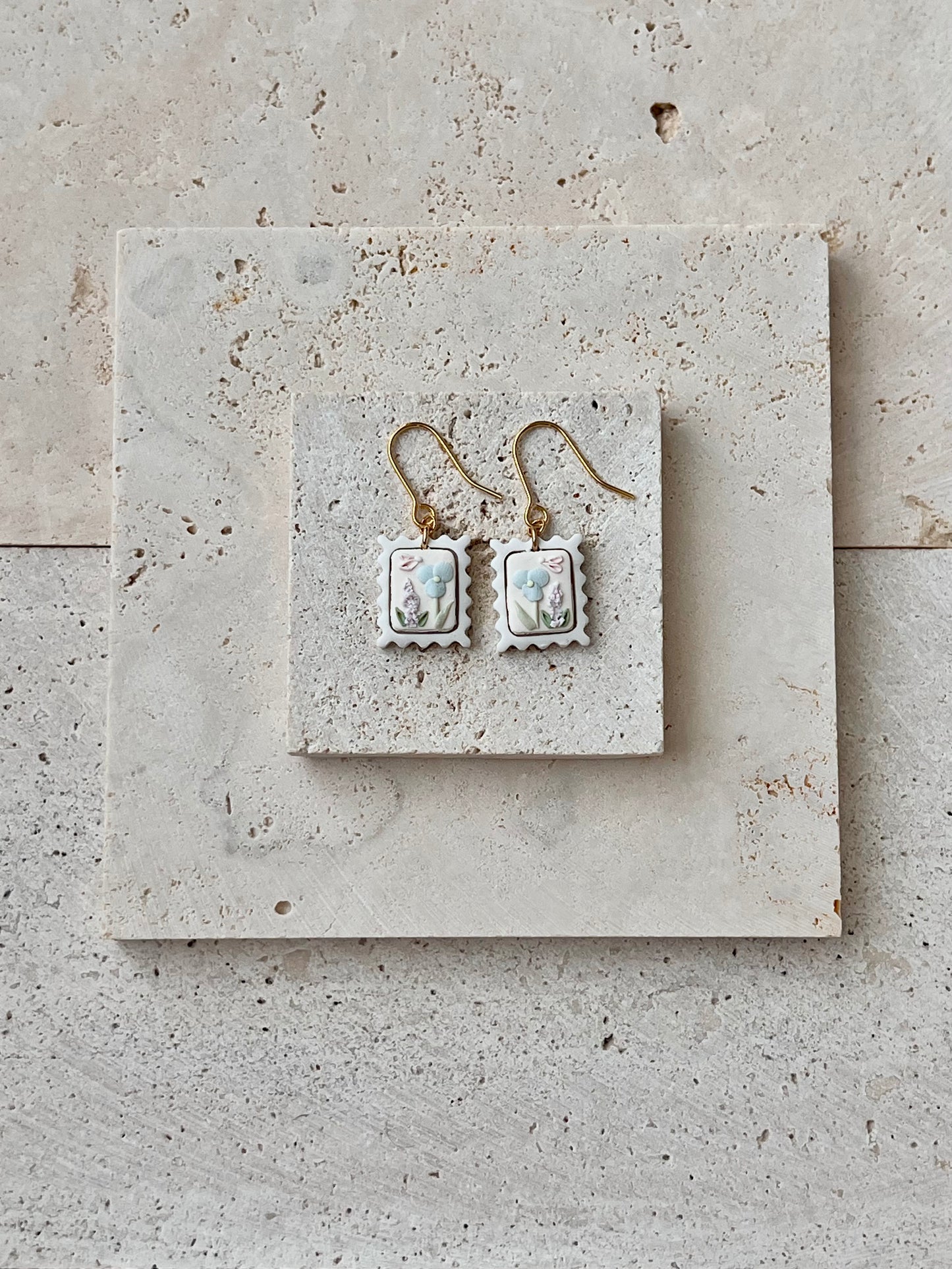 Pastel Floral Stamp Dangles