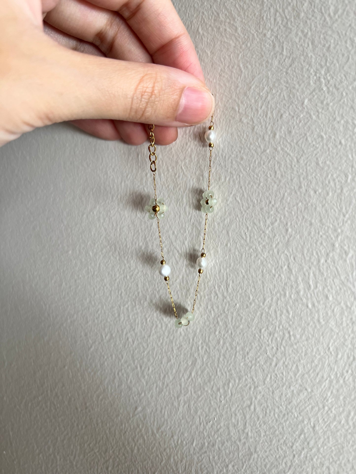 Multiple Flower Beaded Bracelets Stainless Steel