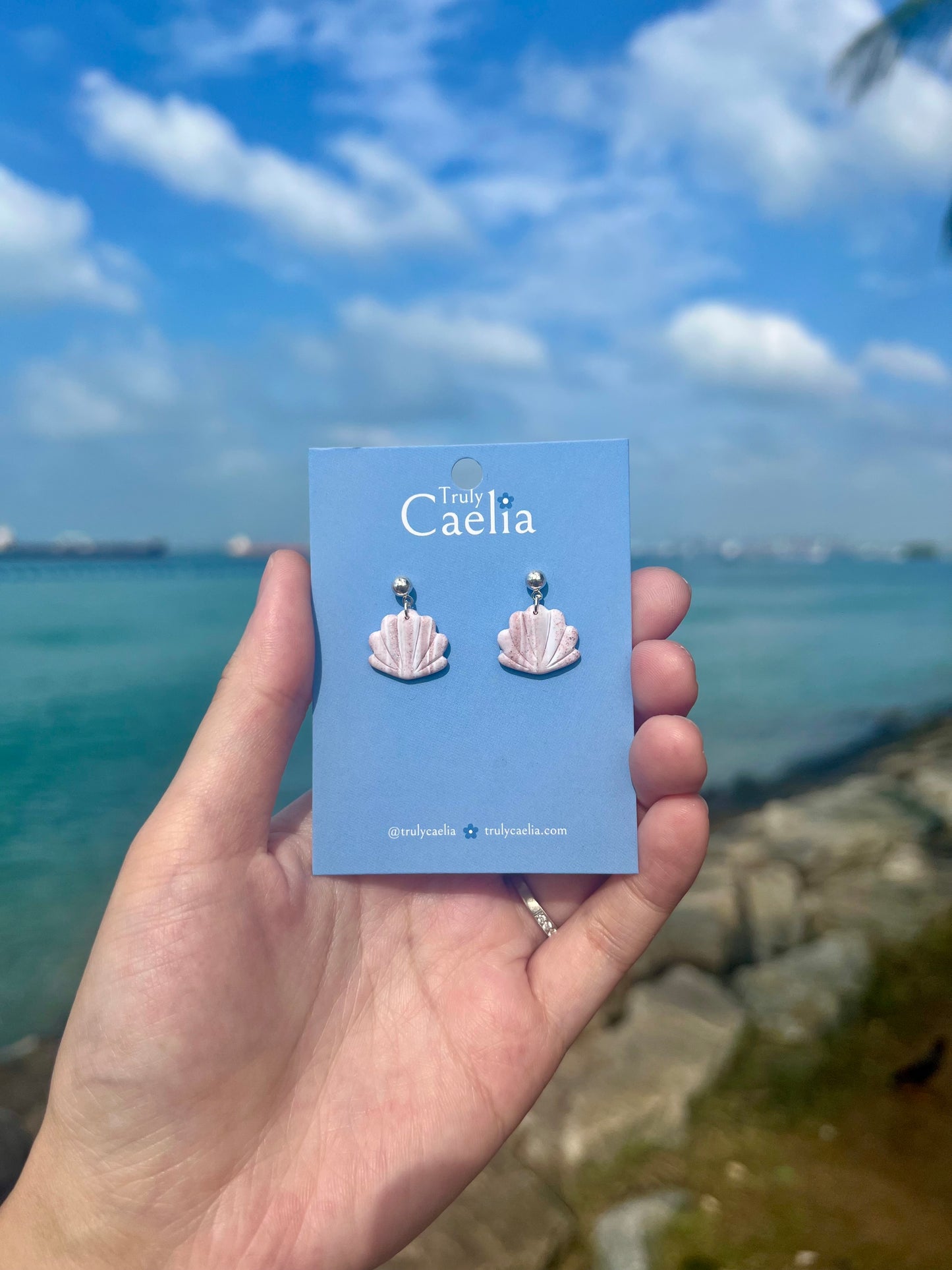 Rose Gold Seashells Dangles