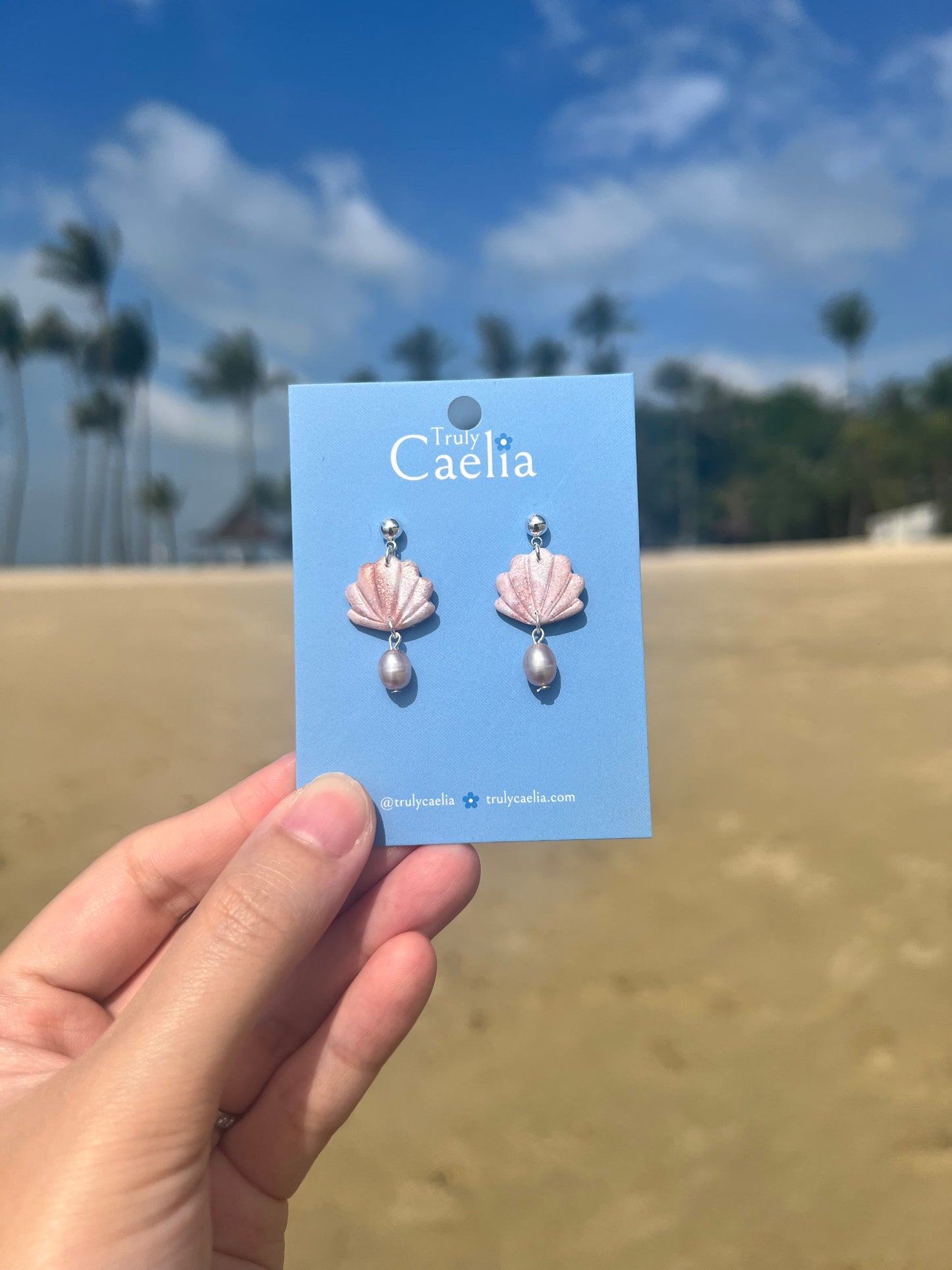 Rose Gold Seashells Dangles