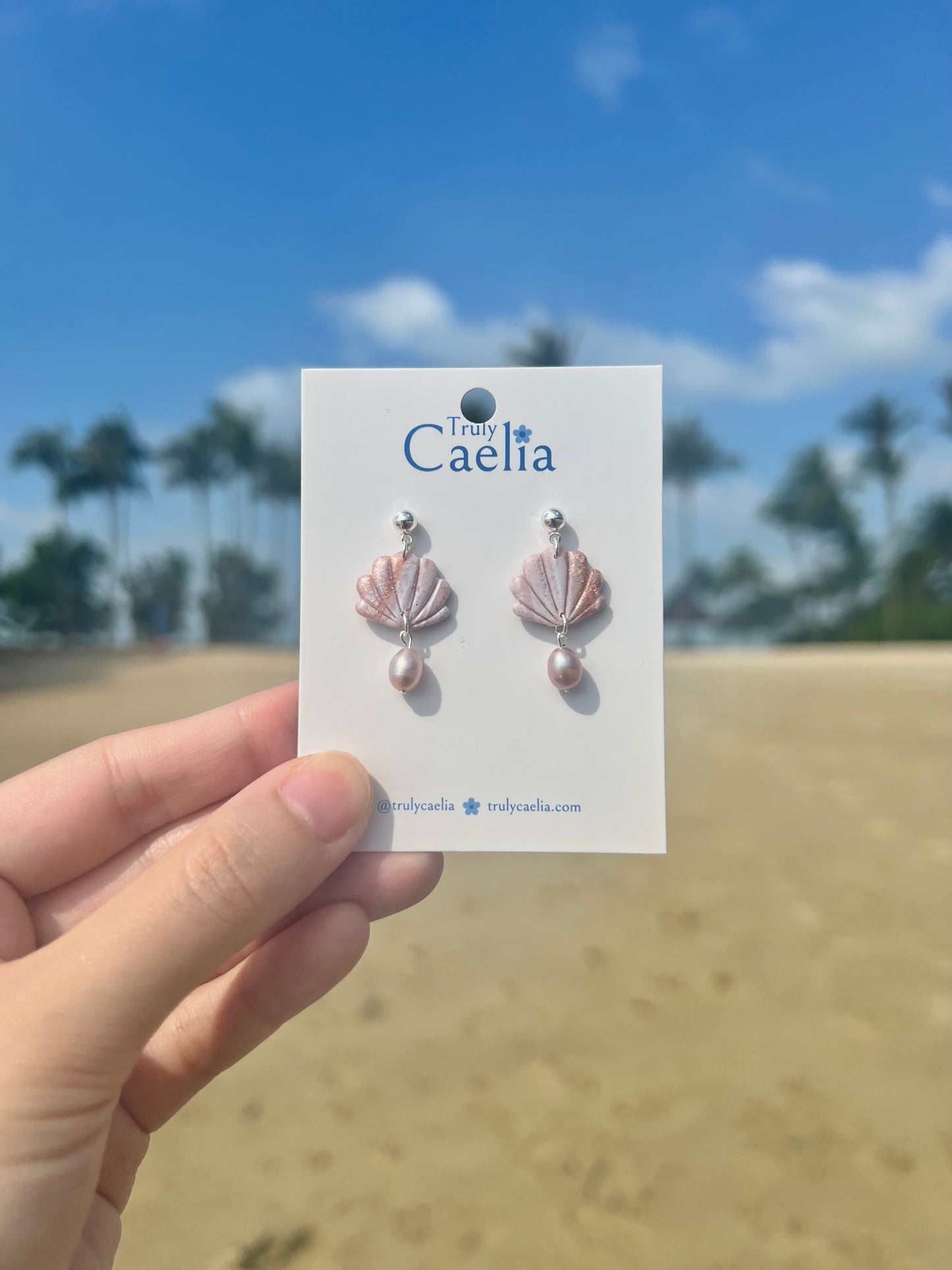 Rose Gold Seashells Dangles