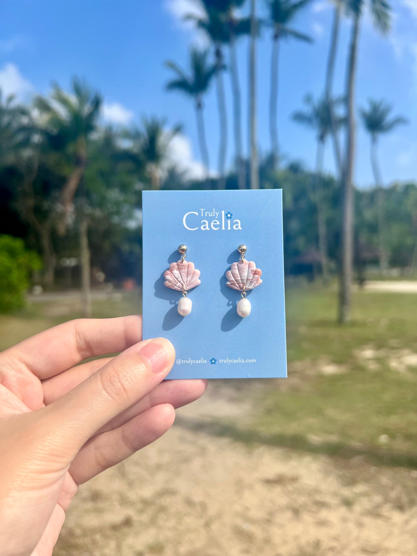 Rose Gold Seashells Dangles