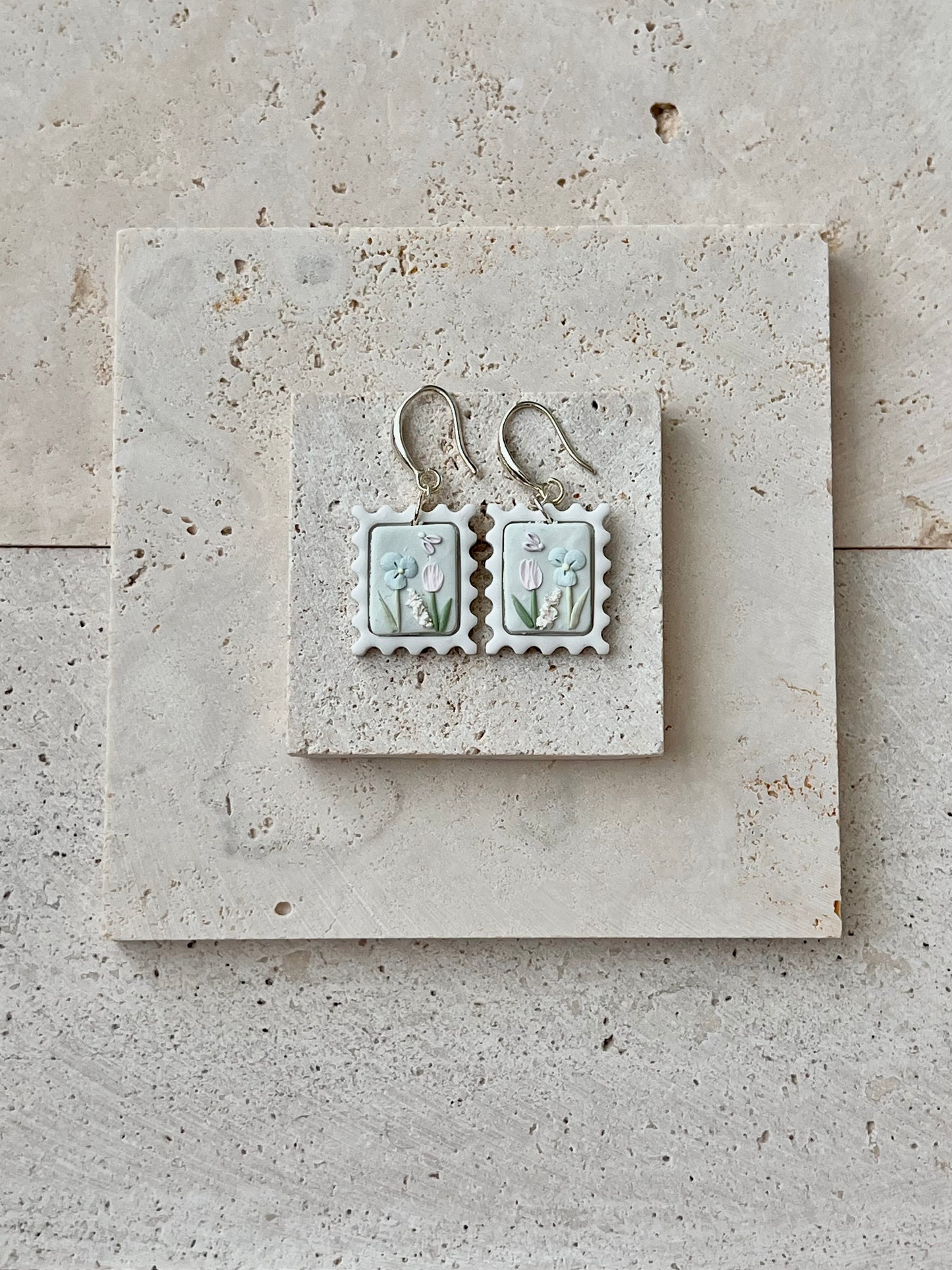Pastel Floral Stamp Dangles