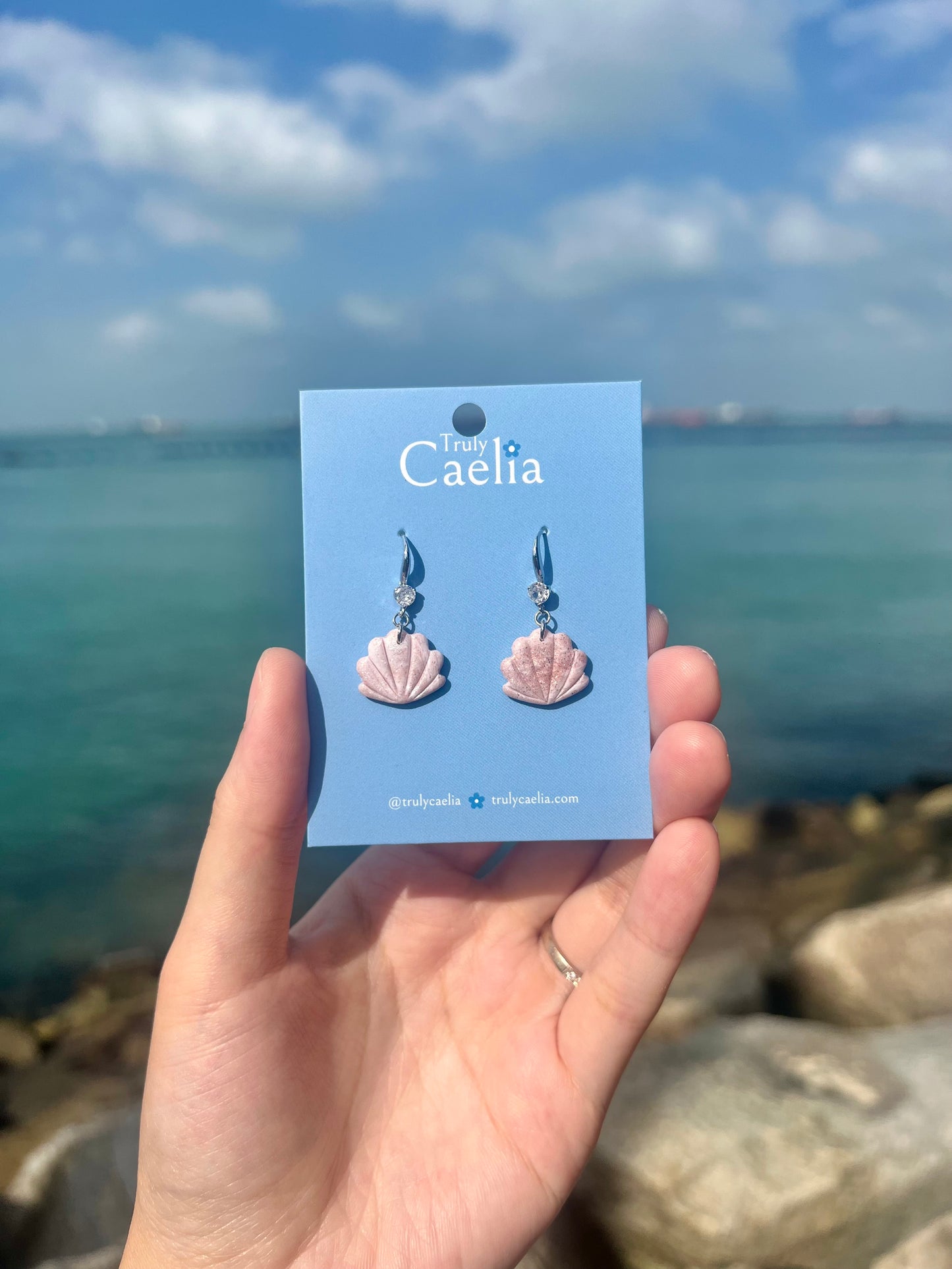 Rose Gold Seashells Dangles