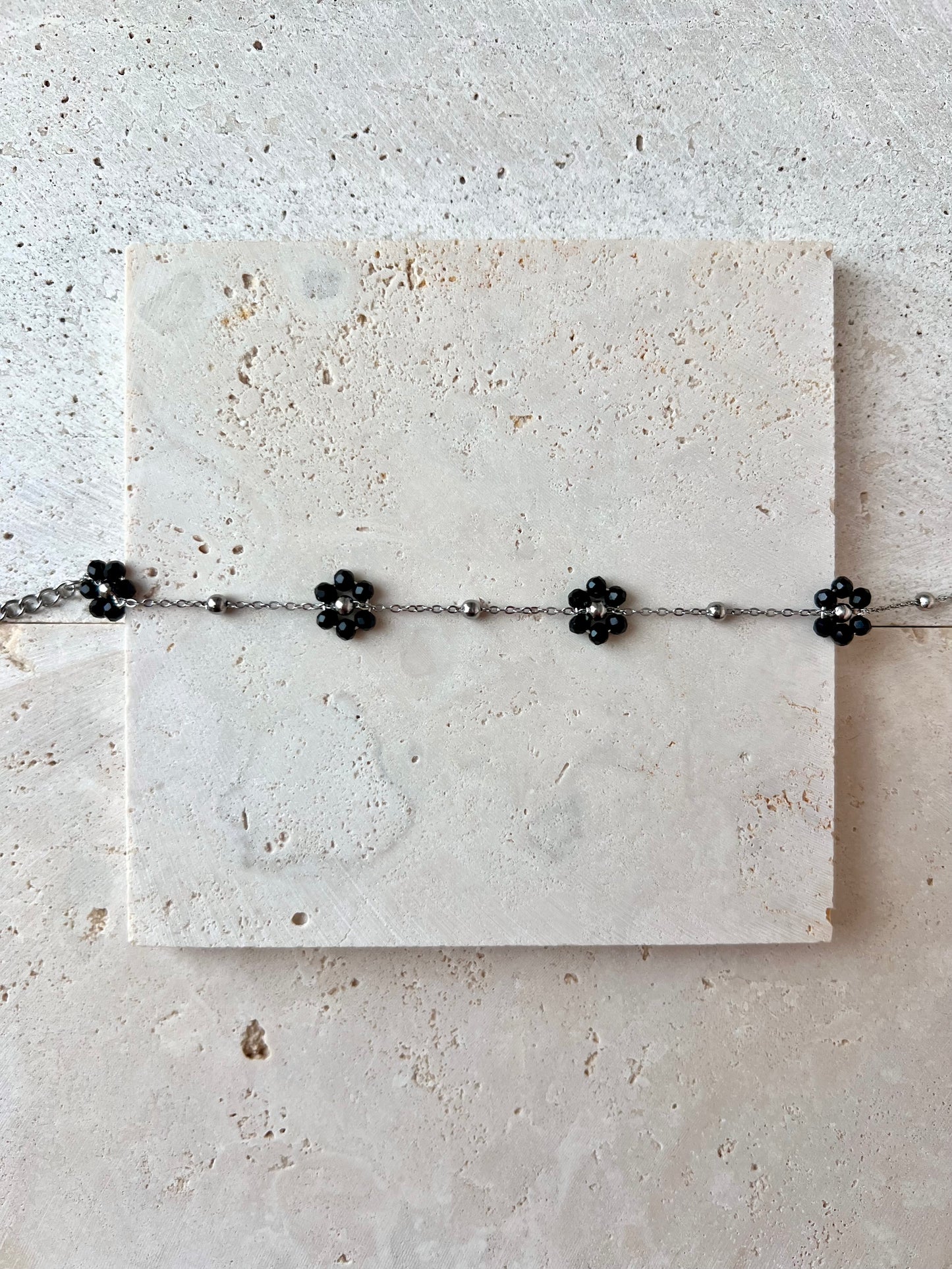 Multiple Flower Beaded Bracelets Stainless Steel