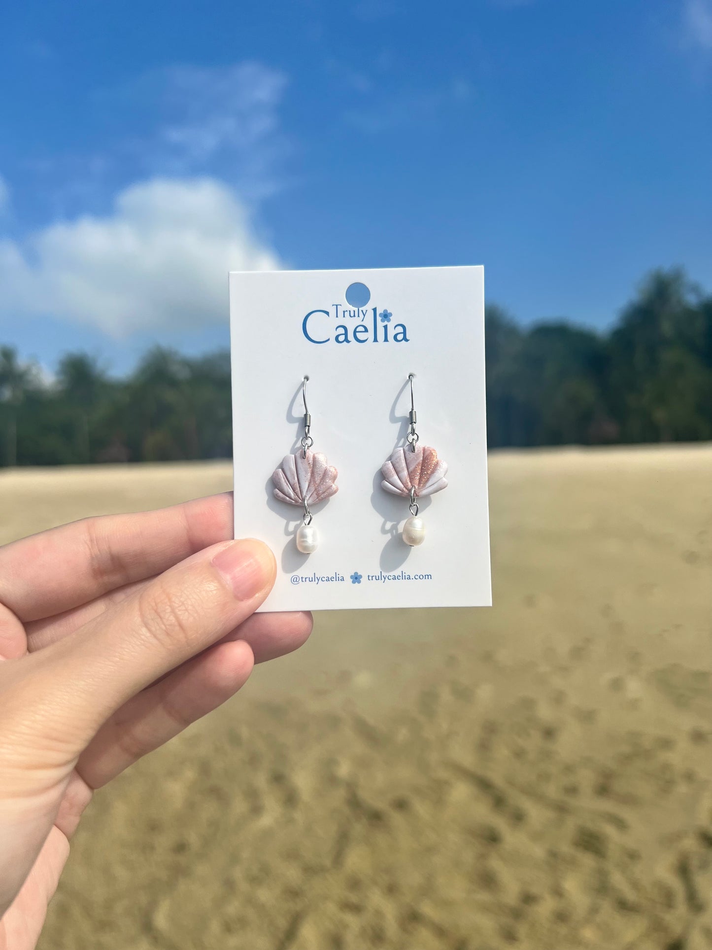 Rose Gold Seashells Dangles