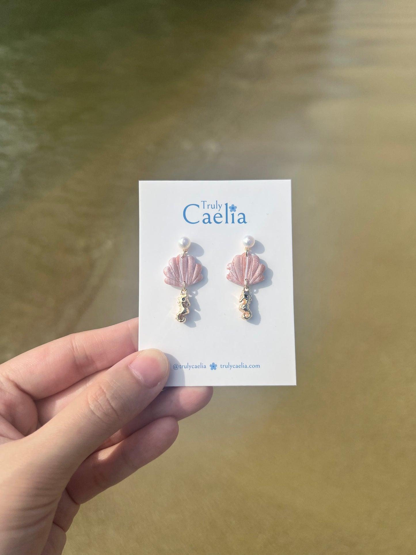 Rose Gold Seashells Dangles