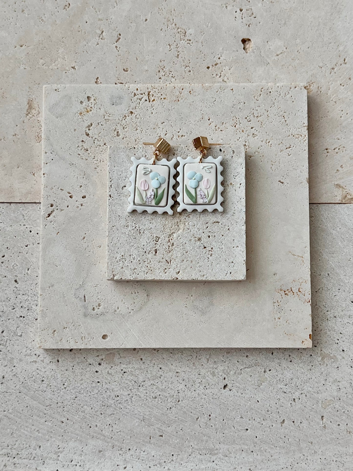 Pastel Floral Stamp Dangles
