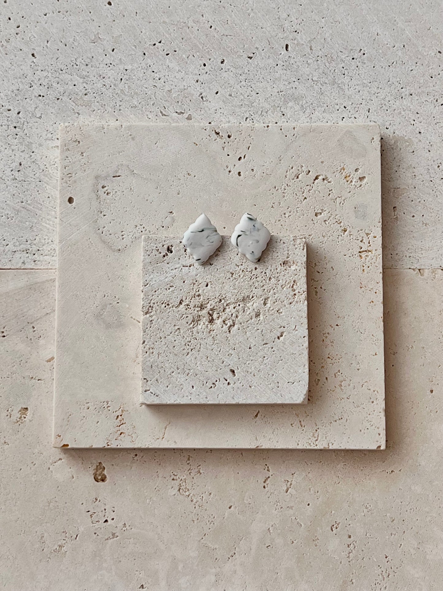 Blue Marbly Studs