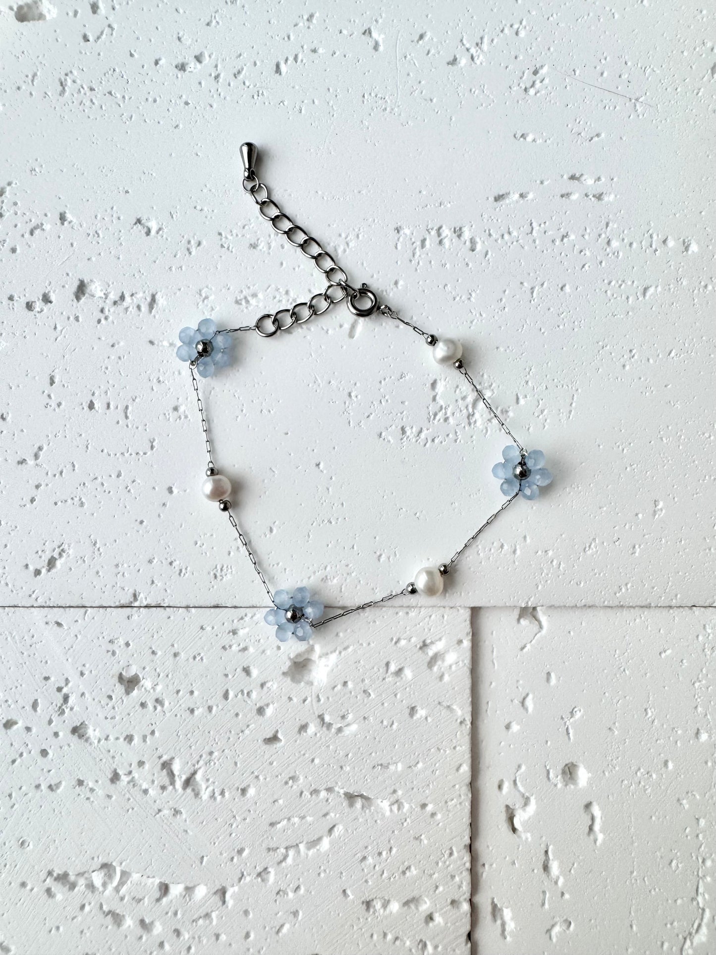 Multiple Flower Beaded Bracelets Stainless Steel