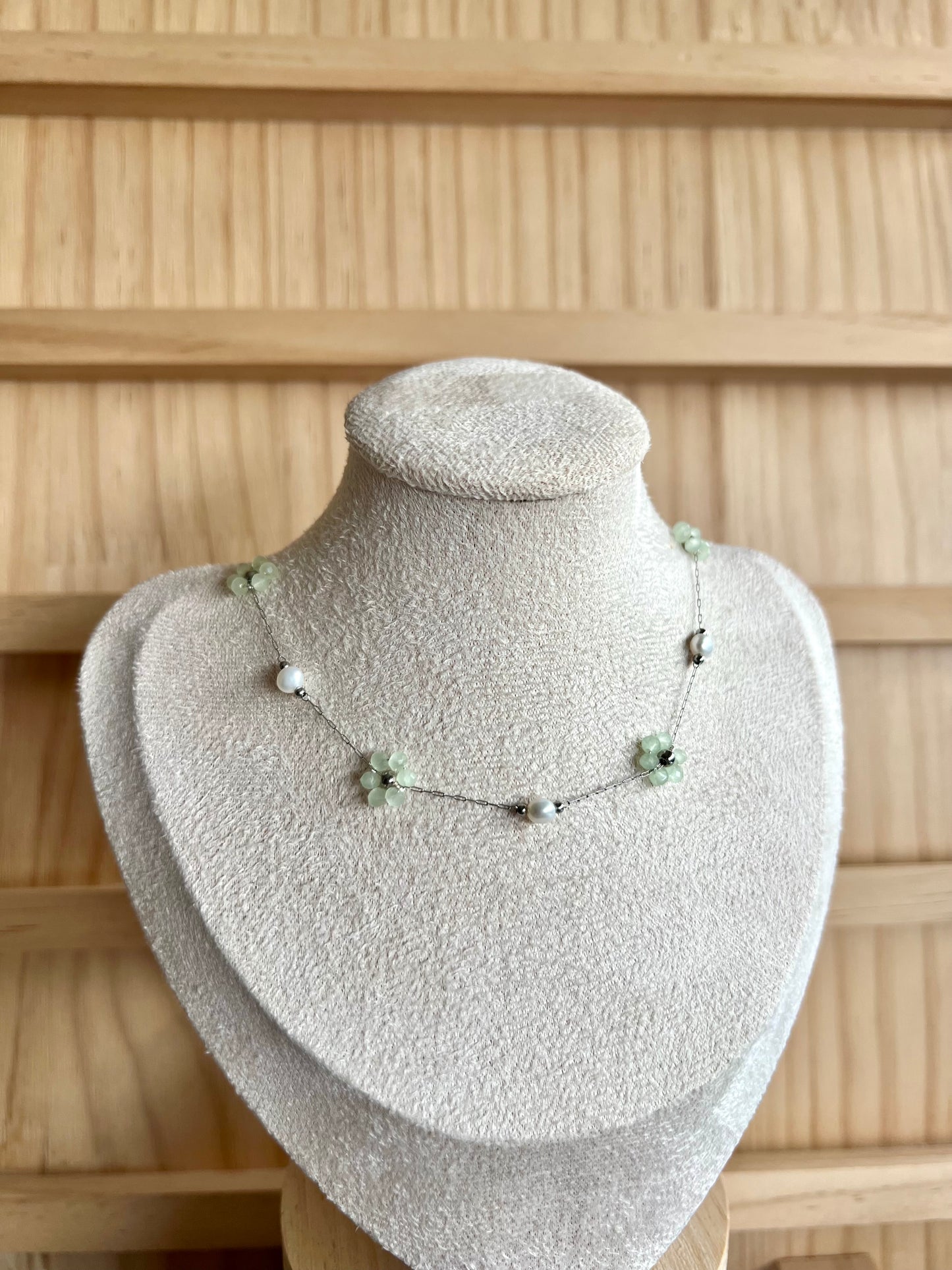 Flower Beaded Necklaces Stainless Steel
