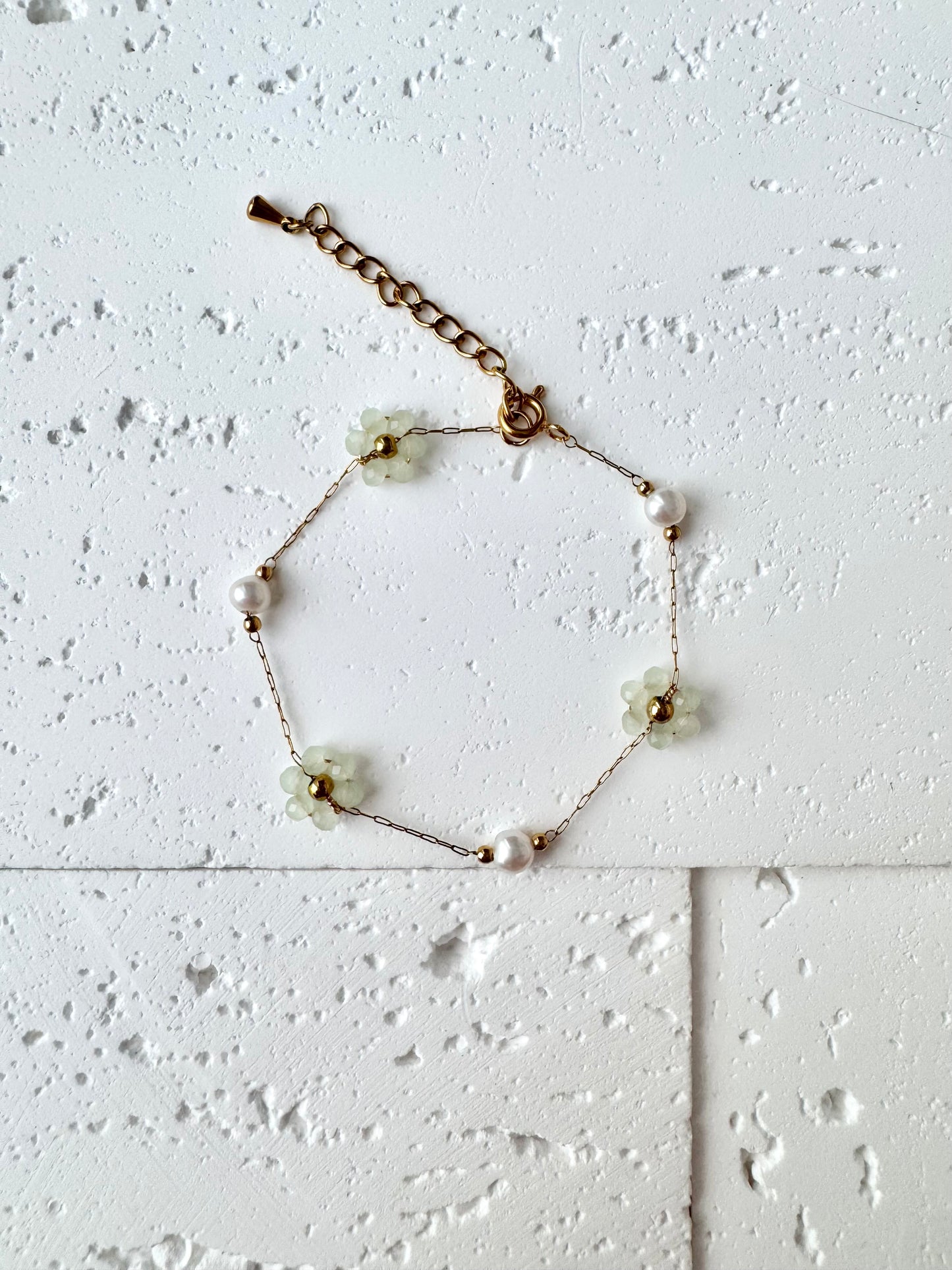 Multiple Flower Beaded Bracelets Stainless Steel