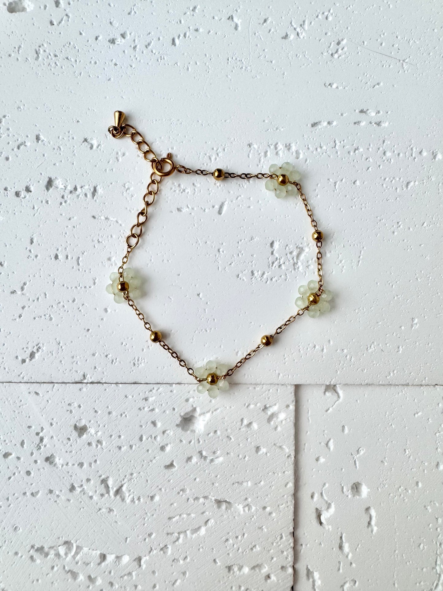 Multiple Flower Beaded Bracelets Stainless Steel