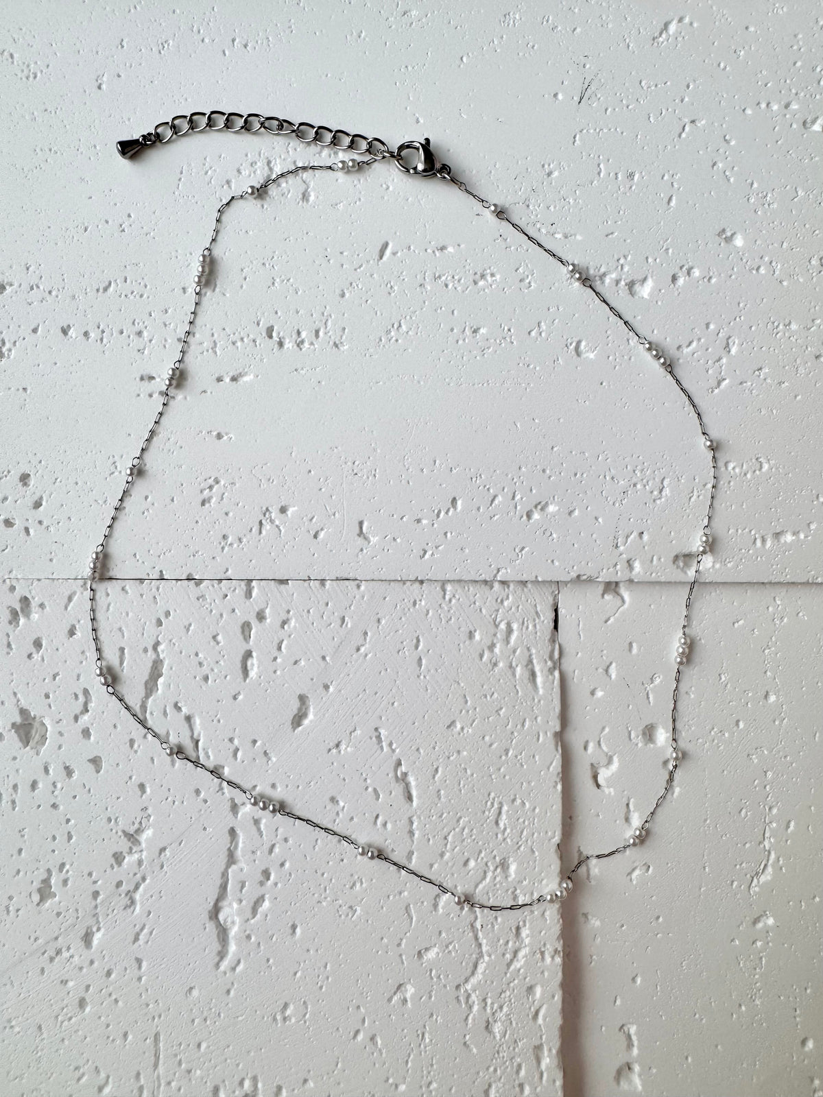 Essentials showerproof necklaces stainless steel 36cm + 4cm