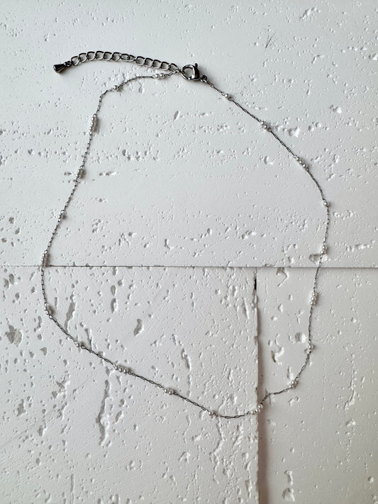 Essentials showerproof necklaces stainless steel 36cm + 4cm