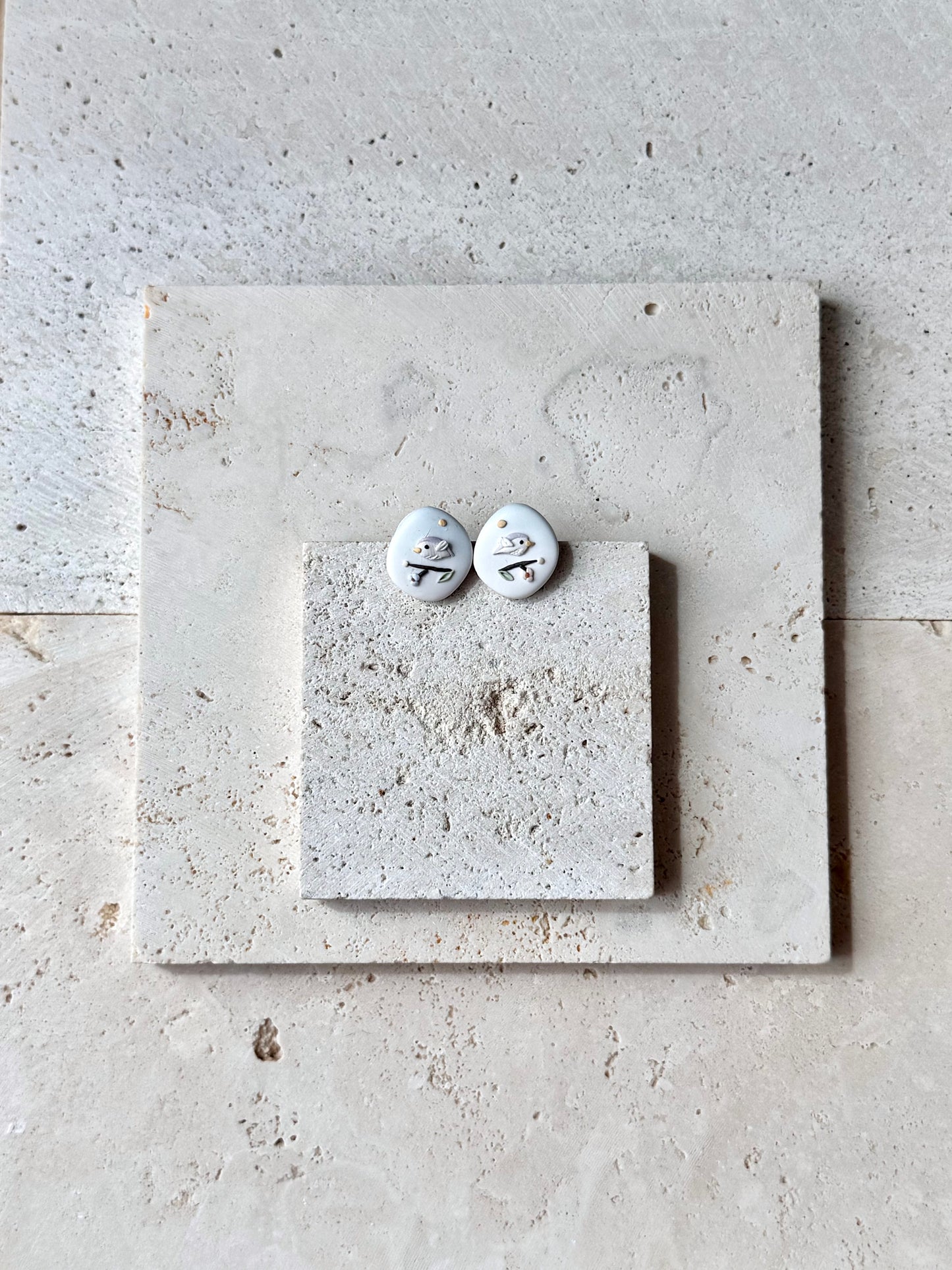 Pastel Bird Studs