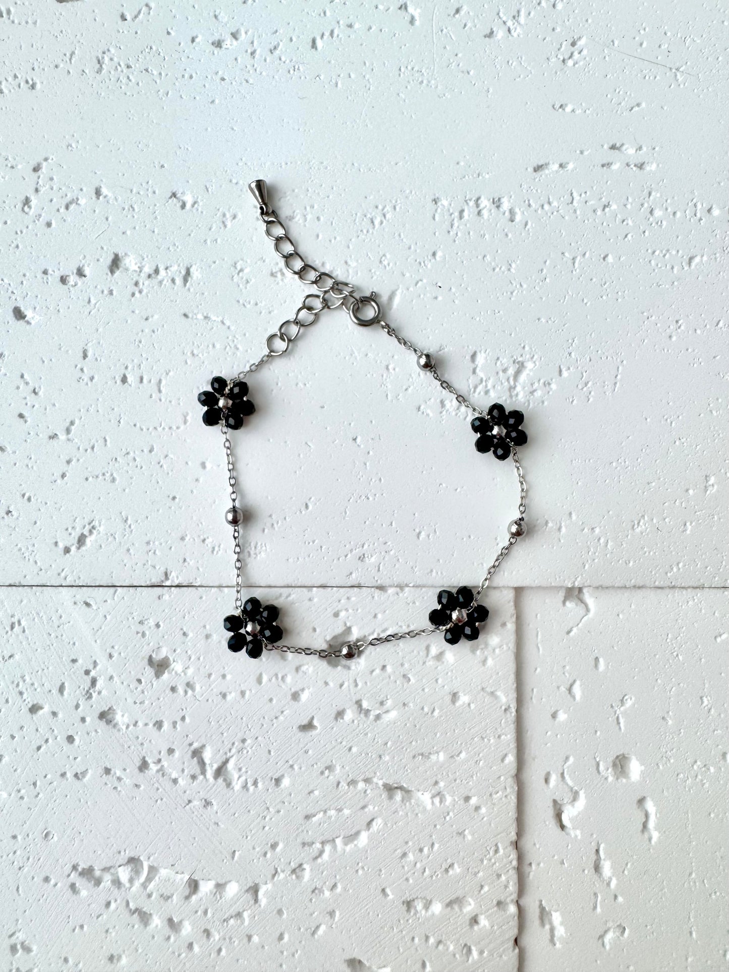 Multiple Flower Beaded Bracelets Stainless Steel