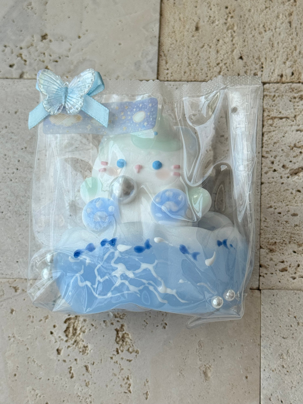 Handmade Cat Squishes water & cream base