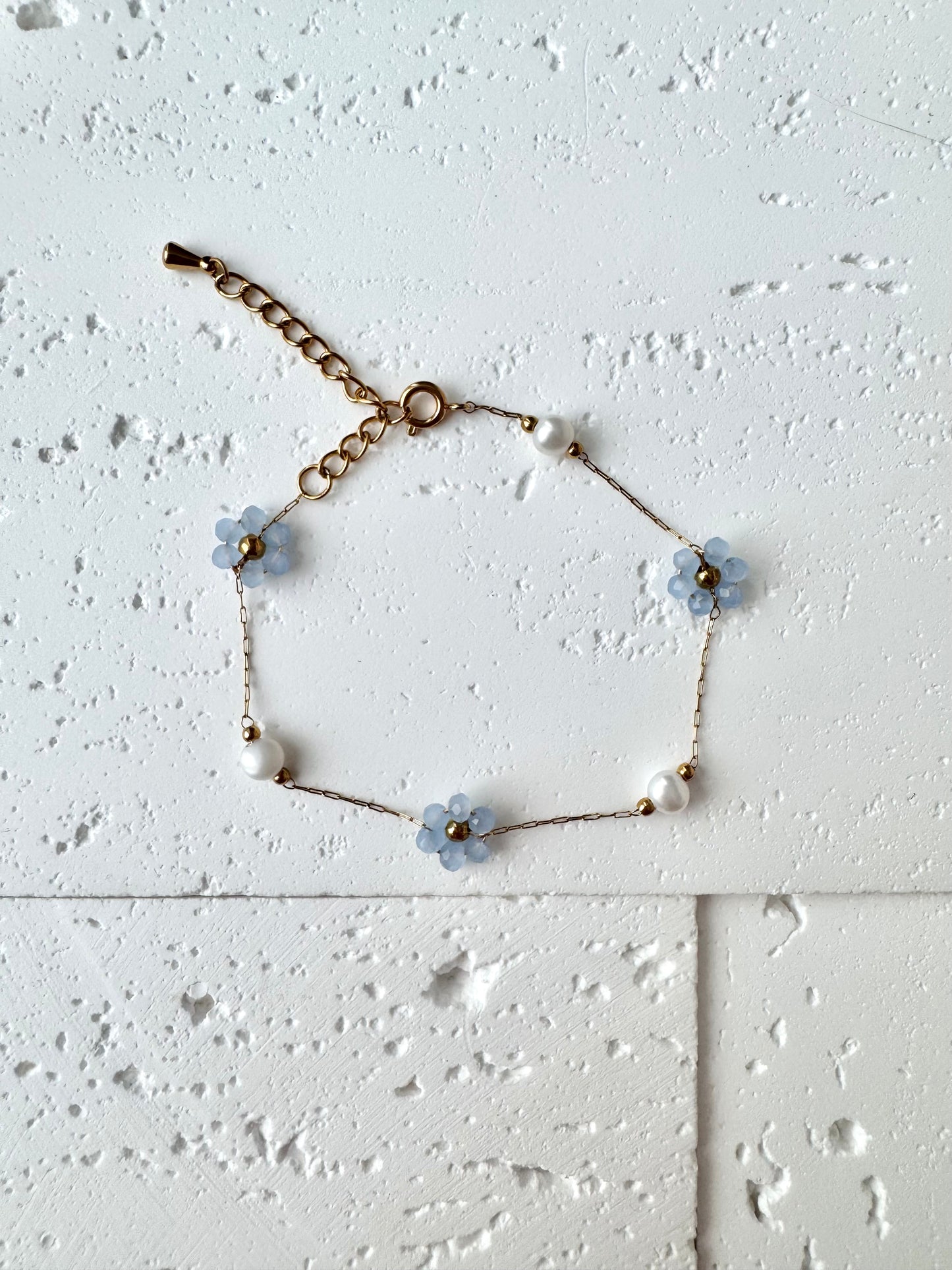 Multiple Flower Beaded Bracelets Stainless Steel