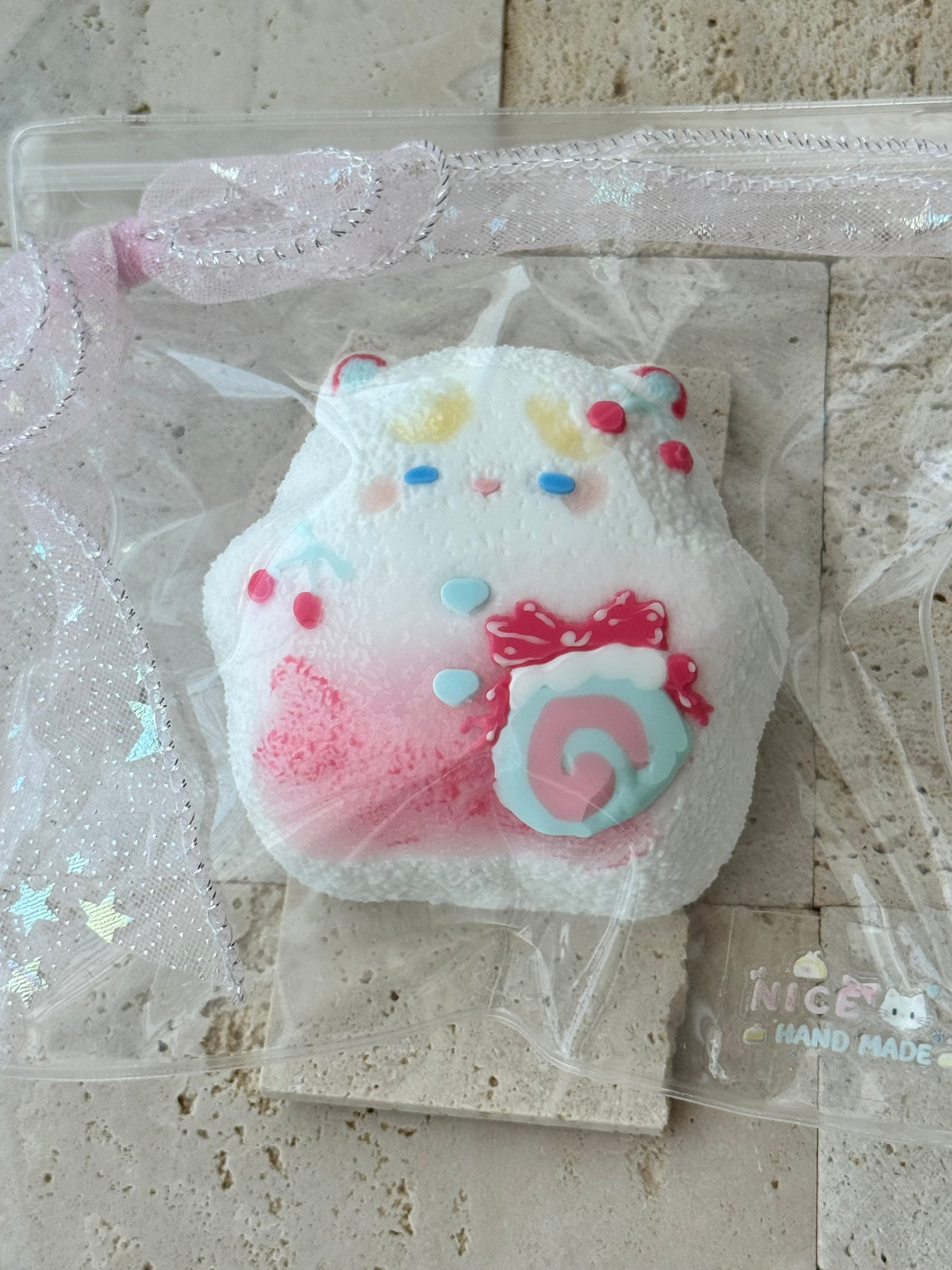 Handmade Cat Squishes water & cream base