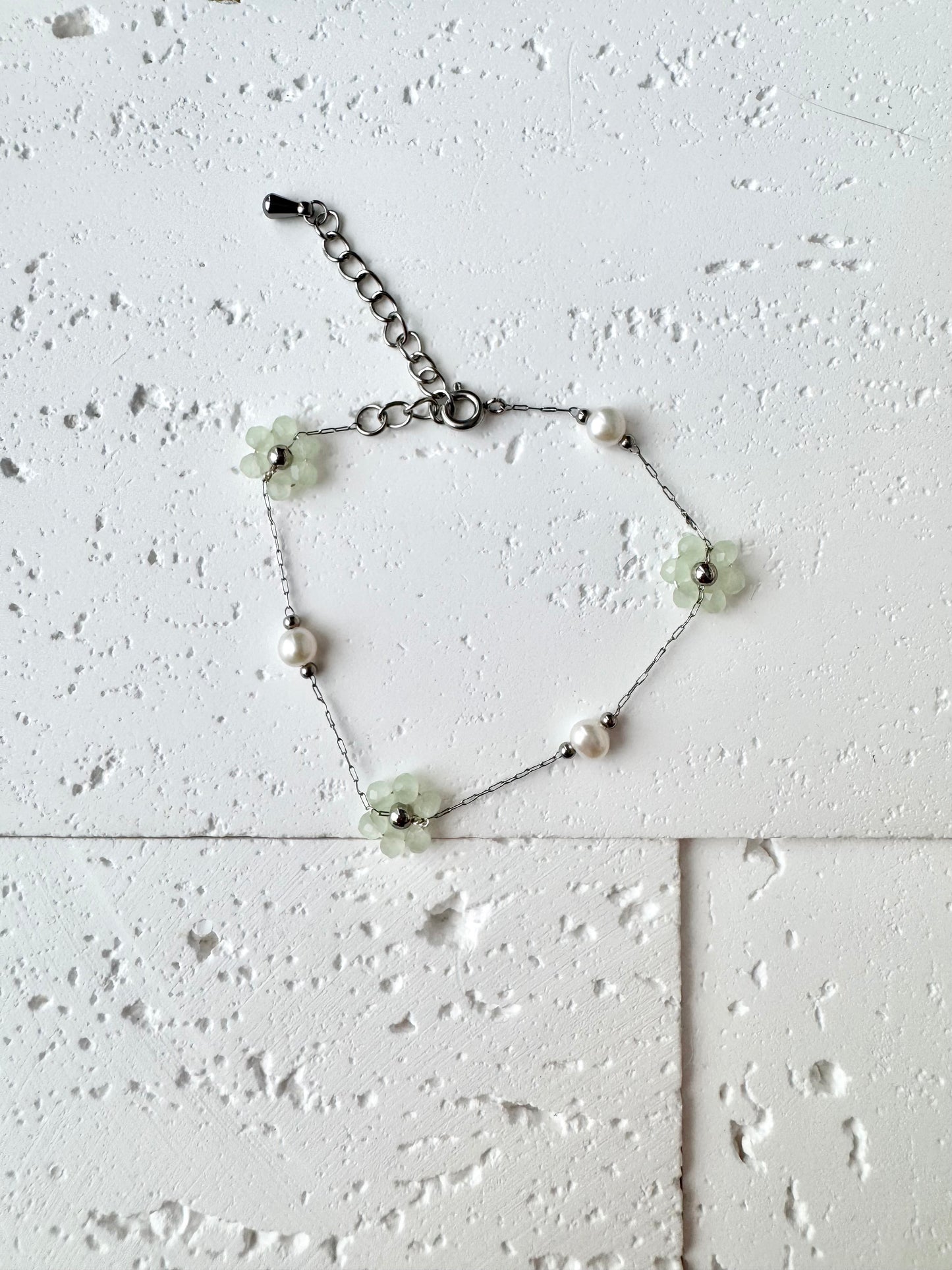 Multiple Flower Beaded Bracelets Stainless Steel