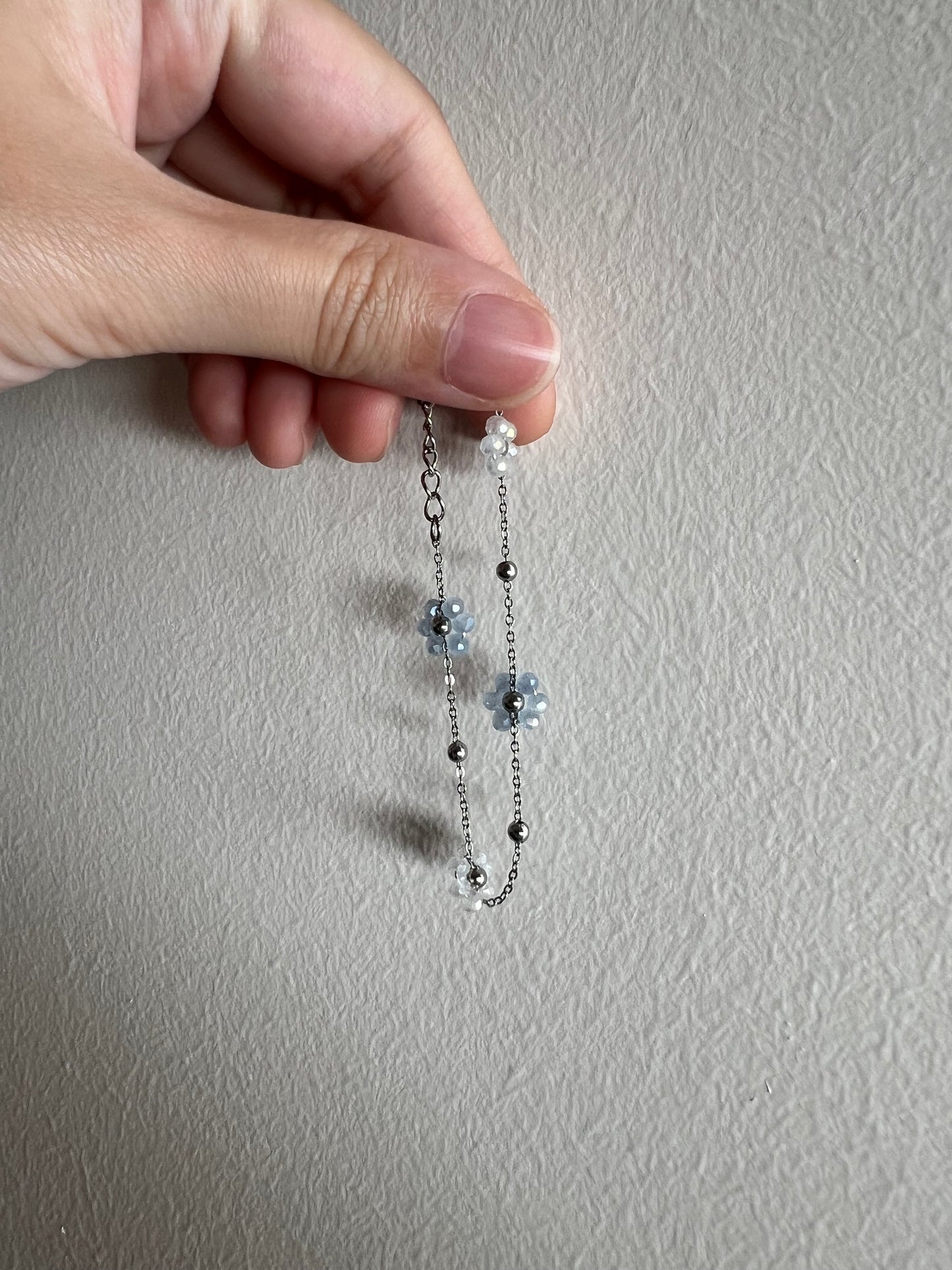 Multiple Flower Beaded Bracelets Stainless Steel