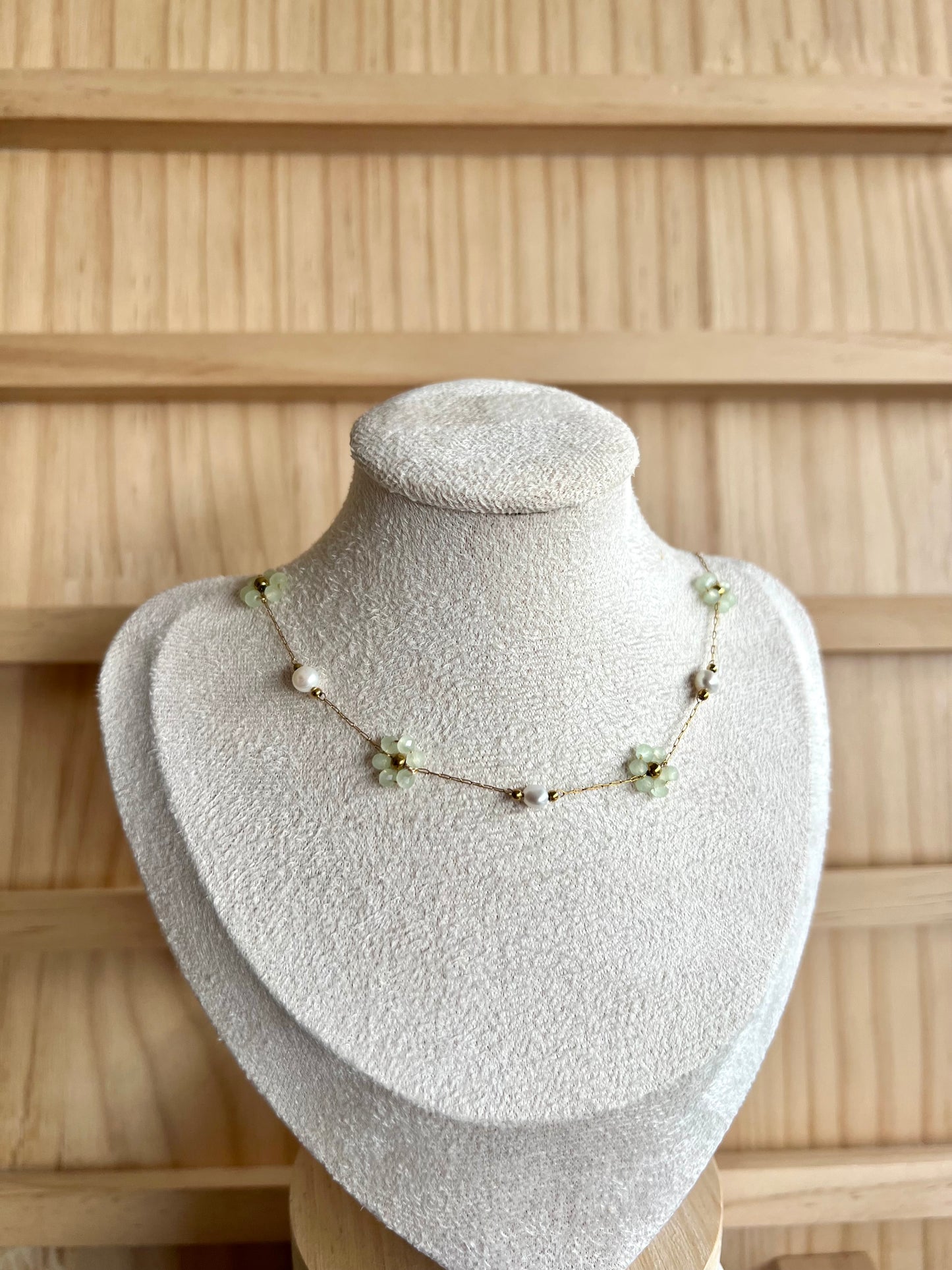 Flower Beaded Necklaces Stainless Steel
