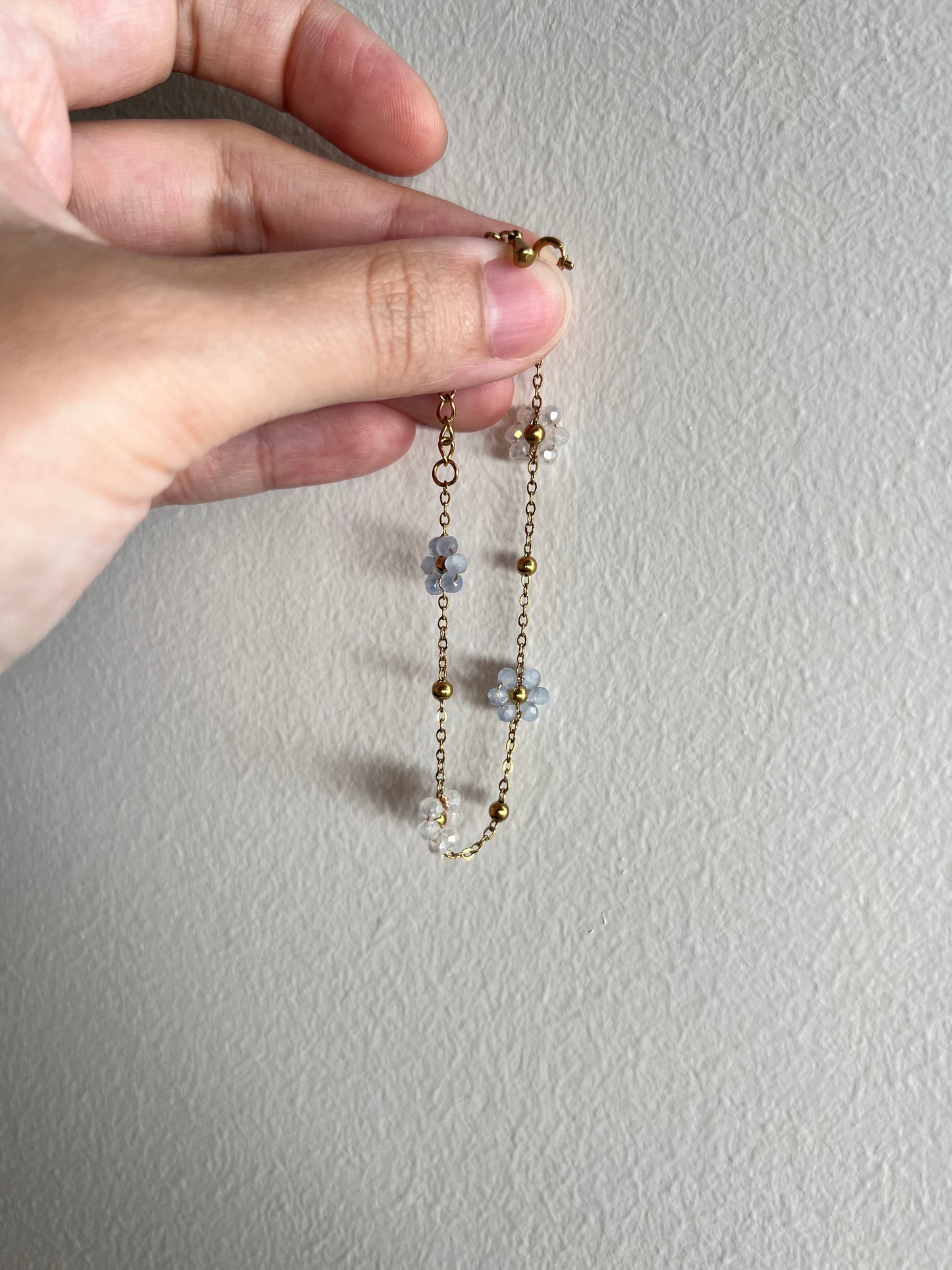 Multiple Flower Beaded Bracelets Stainless Steel