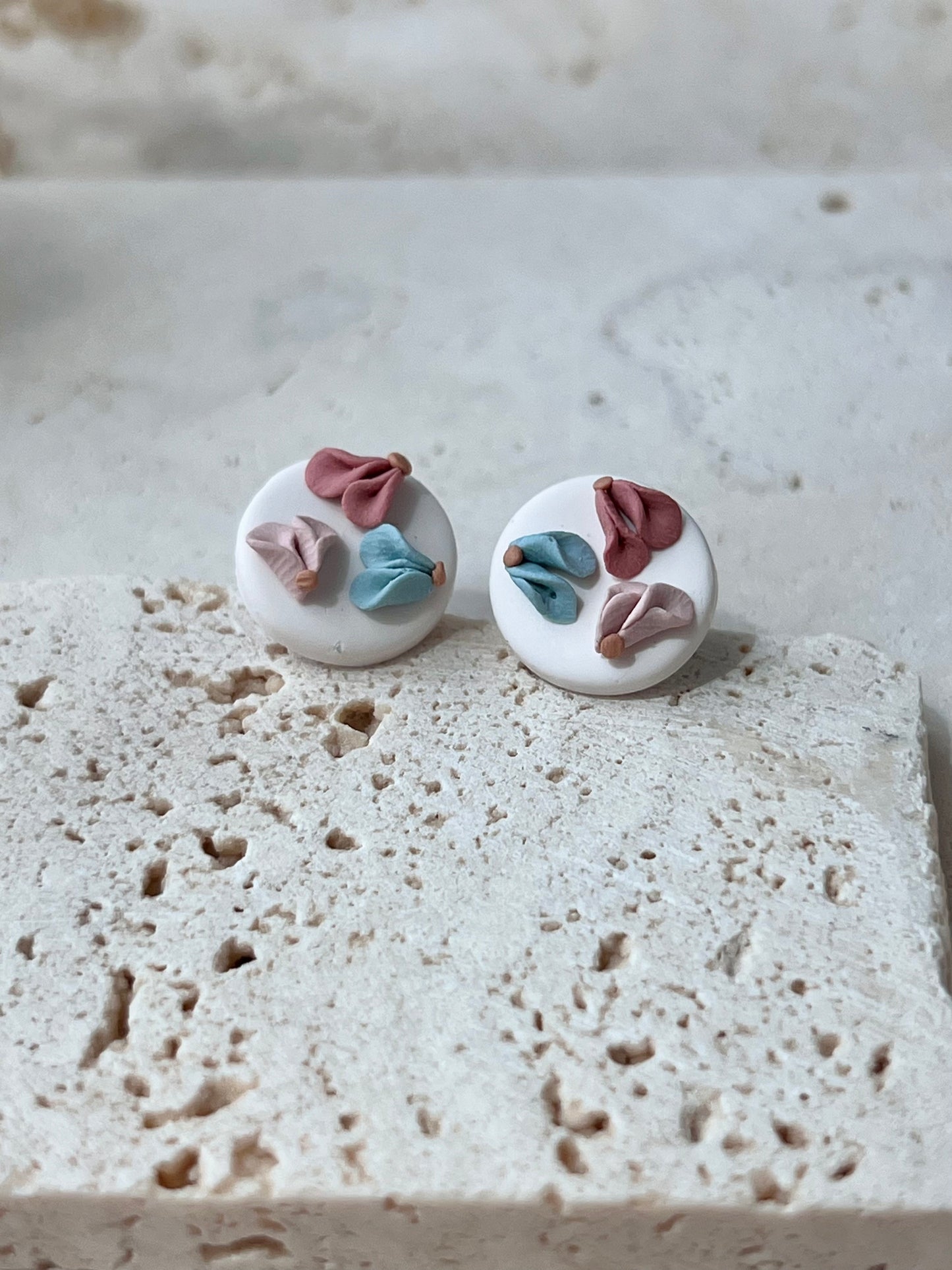 Vibrant Floral Studs